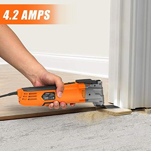 ENERTWIST Oscillating Tool, 4.2 Amp Oscillating Multitool Kit with 5° Oscillation Angle, 6 Variable Speed, 31pcs Saw Accessories, Auxiliary Handle and Carrying Bag, ET-OM-500 - Image 3