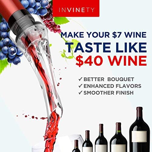 Wine Aerator Pourer by Invinety | All in one Diffuser, Decanter and Oxygenator | Enhance Wine Flavors with a Smoother Finish | Premium Aerating Decanter Spout (1) - Image 3