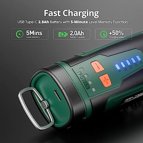 DEPSTECH Cordless Rotary Tool Kit, 8V 2.0Ah Rechargeable Battery, 30000RPM 5-Speed Multi Power Carving Tools, 127Pcs Accessories, Shield Attachment, Cutting/Drilling Guide for Handmade/DIY Creations - Image 3