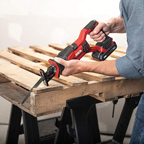 SKIL 20V 4-Tool Combo Kit: 20V Cordless Drill Driver Reciprocating Saw, Circular Saw and Spotlight, Includes Two 2.0Ah PWR CORE Lithium Batteries and One Charger - CB739701 - Image 7
