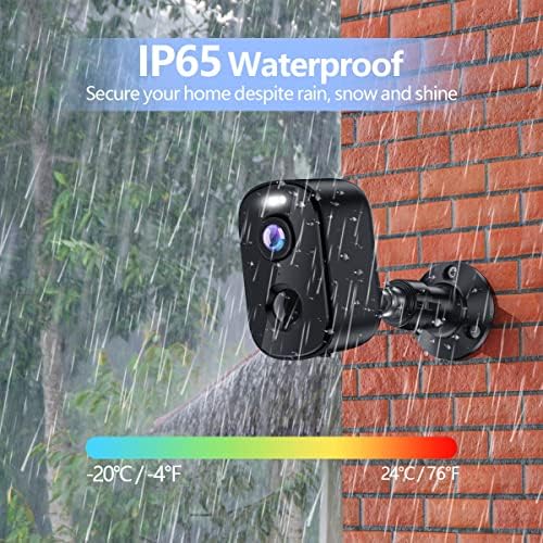 Security Cameras Wireless Outdoor 1080P Battery Powered WiFi Cameras Color Night Vision 2-Way Talk Motion Detection Spotlight/Siren for Home Security Cloud/SD Storage Waterproof indoor camera(2-Pack) - Image 8