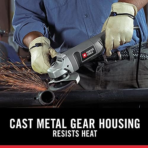 PORTER-CABLE Angle Grinder Tool, 4-1/2-Inch, 7.5-Amp (PC750AG), Grey,black - Image 4