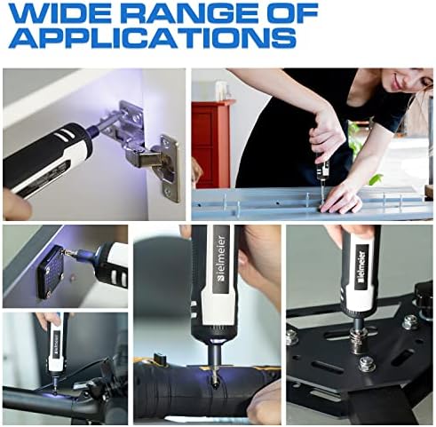 Bielmeier 4V Cordless Electric Screwdriver Kit, 6 Speed Adjustment, 44 Accessories Plus Flex Shaft, Battery Rechargeable, LED Light, Automatic Portable Wireless Power Screw Driver for Small Projects - Image 6