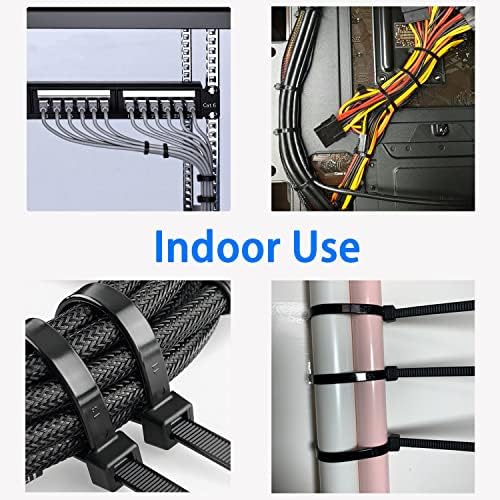 Cable Zip Ties 100 Pack Black Nylon Heavy Duty 12 Inch Plastic Wire Ties With 120lbs Tensile Strength, Self-Locking UV Resistant ZipTies for Indoor Outdoor DIY Workshop Use, by Aumauve - Image 6