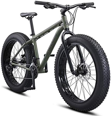 Mongoose Argus ST & Trail Youth/Adult Fat Tire Mountain Bike for Men and Women, 20-26-Inch Tires, 10.5-19 Inch Hardtail Frame, Mechanical Disc Brakes