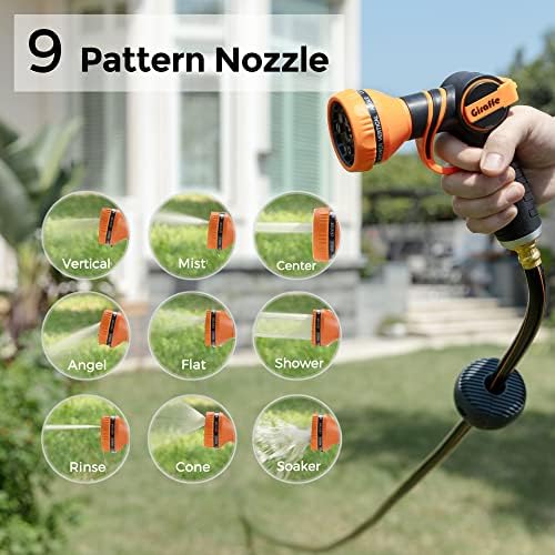 Giraffe Tools Retractable Garden Hose Reel 1/2 Inch x 130 ft, Super Heavy Duty, Any Length Lock, Slow Return System, Wall Mounted and 180 Deg Swivel Bracket - Image 4