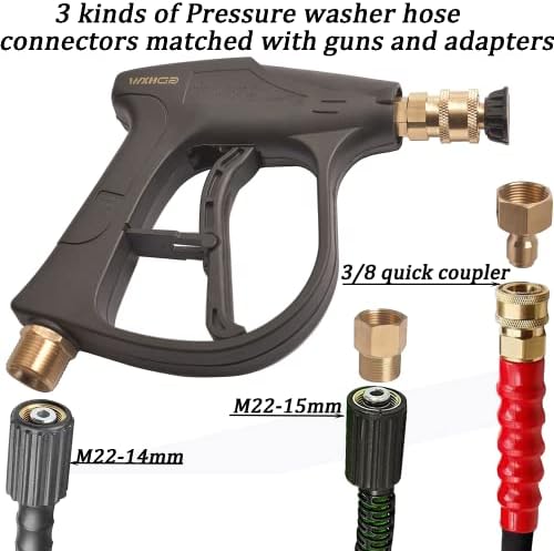 GDHXW X-884 Pressure Washer Gun Foam Cannon 5 Nozzles 2 Conversion Adapter Cleaning Gloves,for Pressure Washer - Image 2