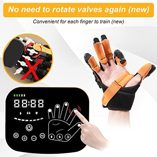 MZU Upgraded Rehability Robot Gloves Hand Stroke Recovery Equipment,Hand Dysfunction Patient Training Device Stroke Hemiplegia, Finger Orthosis for Long Term Relief Finger Cramps - Image 2