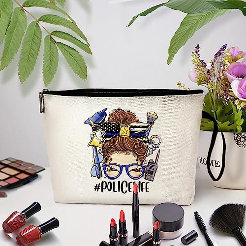ZHANTUONE Police Life Cosmetic Bag,Gifts for Police,Women Police Gifts,Birthday Retirement Gift,Best Gift for Policemen,Police Academy Graduation Gifts - Image 3