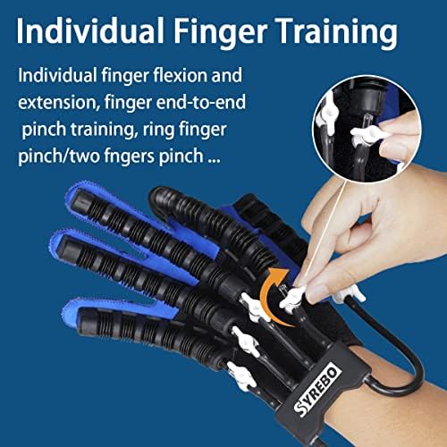 syrebo Rehabilitation Robot Gloves, C10 Model Hemiplegia Finger Rehab Trainer Robot Gloves Stroke Recovery Equipment for Home - Image 4