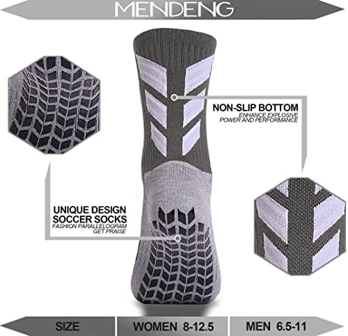MENDENG Mens Grip Socks Soccer Non Slip Socks for Men Anti Slip Hospital Socks Grippers Non Skid Training Athletic Socks - Image 4