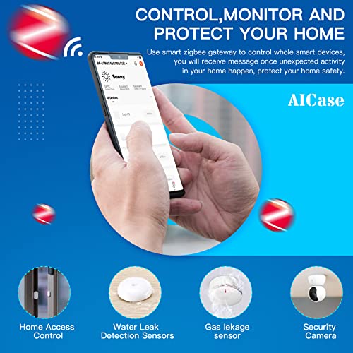 AICase Tuya Zigbee 3.0 Hub Gateway,WiFi Smart Homebridge Wireless Remote Controller, Small Smart Home Hub Compatible with Alexa/Google Home,All ZigBee 3.0 Smart Products (2.4G WiFi Required) - Image 5