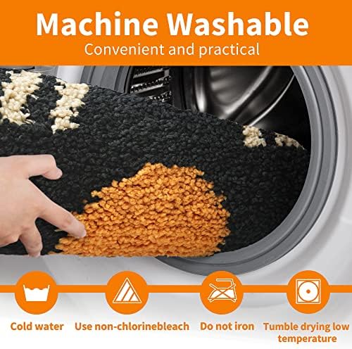 GRANNY SAYS Boho Bathroom Rugs, 16"x24", Bath Mats for Bathroom, Black Bathroom Rug Non Slip，Small Bathroom Rugs Washable, Bath Mats for Bathroom Floor，Shower Rugs for Bathroom, Bath Mat for Tub - Image 7