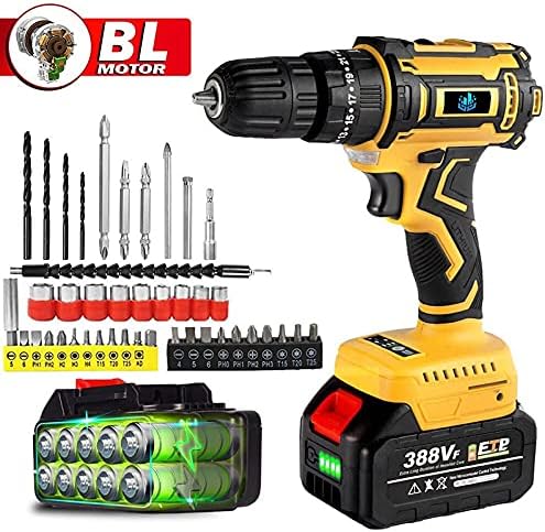 Portable Screwdriver 20V Electric Screwdriver Cordless Electric Drill, Impact Drill 3 in 1 Household Brushless Motor Power Tools Handy Repair Tool Lithium Battery Electric Wrench Impact Drill - Image 4