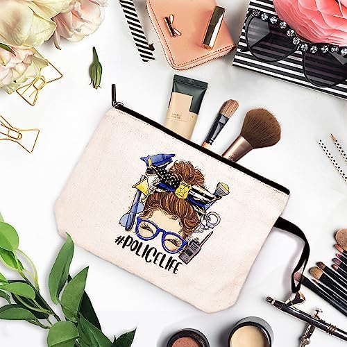 ZHANTUONE Police Life Cosmetic Bag,Gifts for Police,Women Police Gifts,Birthday Retirement Gift,Best Gift for Policemen,Police Academy Graduation Gifts - Image 2