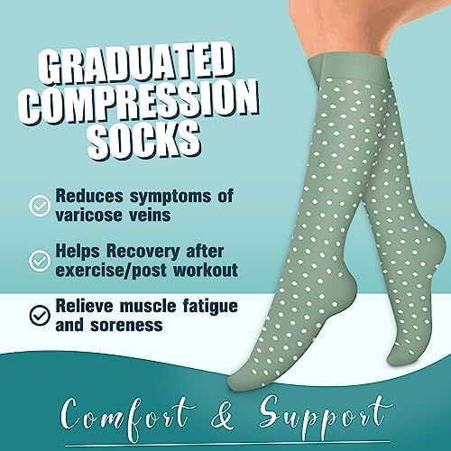 Laite Hebe 4 Pairs-Compression Socks for Women&Men Circulation-Best Support for Nurses,Running,Athletic - Image 3