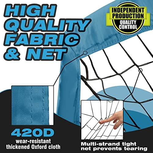 Kunup Kids Soccer Goals for Backyard Set of 2 Portable Soccer Nets for Backyard Folding Soccer Goals Practice Nets with Carrying Bag for Outdoor Indoor - Image 2
