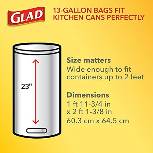 GLAD ForceFlex Tall Kitchen Drawstring Trash Bags, 13 Gallon White Trash Bag for Kitchen Trash Can, Gain Moonlight Breeze with Febreze Freshness and Leak Protection, 110 Count (Package May Vary) - Image 4