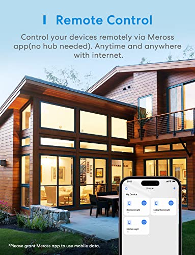 Meross Smart WiFi Dimmer Switch and Remote Kit, Single Pole, Neutral Wire Required, Work with Apple HomeKit, Alexa, Google Home and SmartThings, 2.4GHz WiFi, Remote and Voice Control, No Hub Required - Image 8