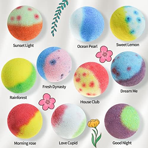 Nagaliving Bath Bombs Gift Set, 10 Organic Bubble Bath Bombs, Bath Gift for Valentine’s Day, Christmas - Image 2