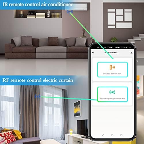 eMylo WiFi Smart IR RF Remote Controller, USB Smart IR RF Remote Control Compatible with Alexa and Google Assistant, IR Blaster for Air Conditioner, TV, Blind, RF Switch, Garage Door - Image 5