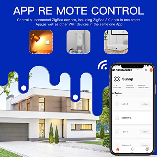 AICase Tuya Zigbee 3.0 Hub Gateway,WiFi Smart Homebridge Wireless Remote Controller, Small Smart Home Hub Compatible with Alexa/Google Home,All ZigBee 3.0 Smart Products (2.4G WiFi Required) - Image 7