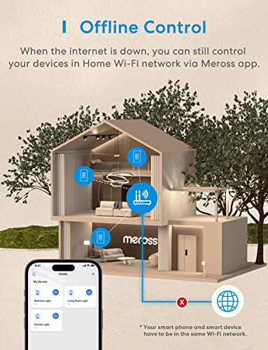 Meross Smart WiFi Dimmer Switch and Remote Kit, Single Pole, Neutral Wire Required, Work with Apple HomeKit, Alexa, Google Home and SmartThings, 2.4GHz WiFi, Remote and Voice Control, No Hub Required - Image 9