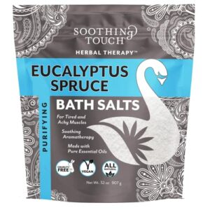 Soothing Touch Eucalyptus Spruce Bath Salts Pouch, 32 Ounce