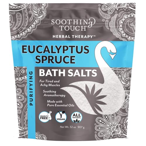 Soothing Touch Eucalyptus Spruce Bath Salts Pouch, 32 Ounce