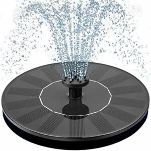 Mademax Solar Bird Bath Fountain Pump, Solar Fountain with 6 Nozzle, Free Standing Floating Solar Powered Water Fountain Pump for Bird Bath, Garden, Pond, Pool, Outdoor
