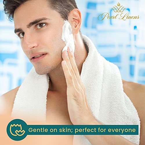 Pearl Linens 100% Cotton Premium Bath Towel Set for Gym, Pool & Spa - 6 Pack – 24” x 50” | Bathroom Towels | Luxury Bath Towels | 500 GSM | Lightweight, Soft & Absorbent | Bath Towels Set of 6 | White - Image 4