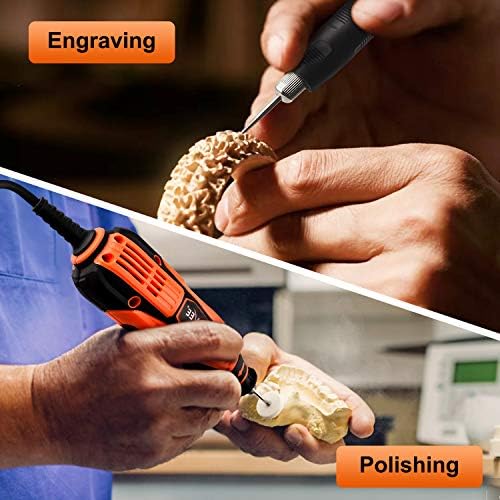 GOXAWEE Rotary Tool Kit with 180 Rotary Tool Accessories & Flex Shaft & Universal Collet, 5 Variable Speed Rotary Multi-Tool, Mini Electric Drill Set for Crafting DIY Project - Image 5