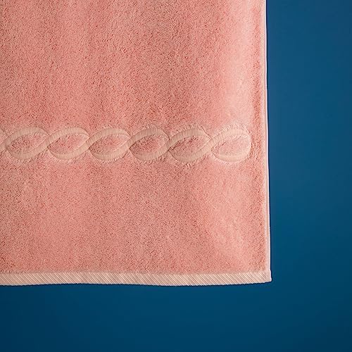 Superior 1000 Gram Egyptian Cotton Oversize 63 x 31 Bath Towel, 1 Piece, Pink Towel Pink Chain - Image 8