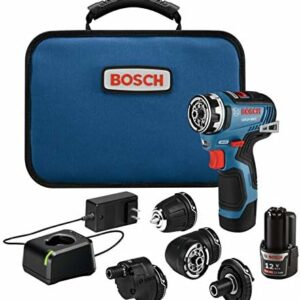 BOSCH GSR12V-300FCB22 12V Max EC Brushless Flexiclick 5-In-1 Drill/Driver System with (2) 2.0 Ah Batteries