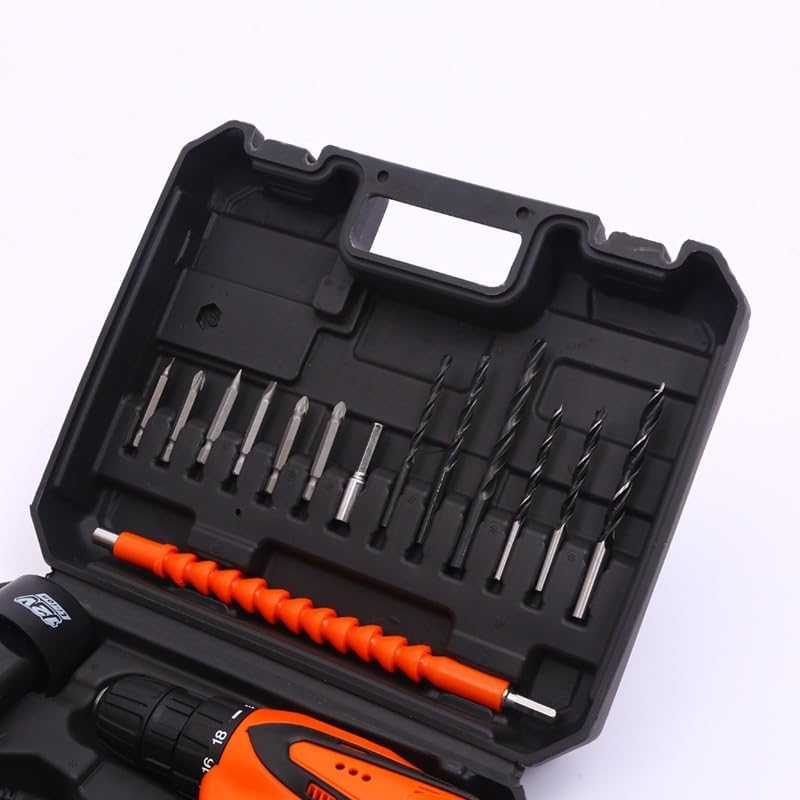 Household Hand Tool Set, 18 Pieces Professional Home Tool Combo Kit. Cordless Power Drill and Toolbox Set for Household, Homeowners, Office, Garden, House Repair and Maintenance - Image 2