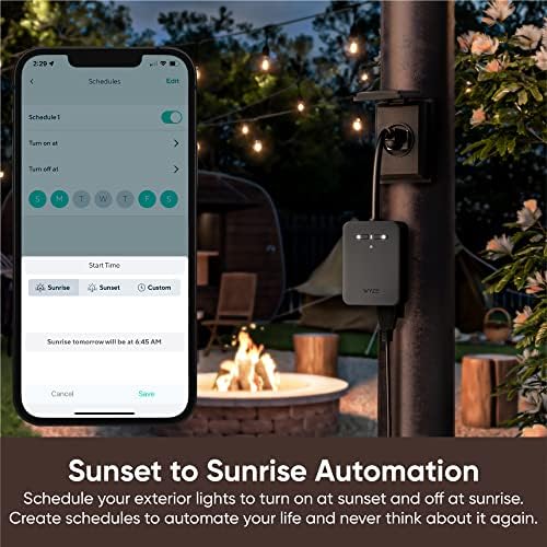 Wyze Plug Outdoor, Dual Outlets Energy Monitoring, IP64, 2.4GHz WiFi Smart Plug, Works with Alexa, Google Assistant, IFTTT, No Hub Required, Black – A Certified for Humans Device - Image 4
