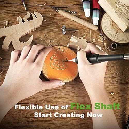 PHALANX 12V Cordless Rotary Tool Kit with Keyless Chuck, 6-Speeds 5000-32000RPM, 119 Accessories with Flex Shaft, Idea for Cutting, Grinding, Wood Carving- Include 2.0AH Battery, Charger - Image 6