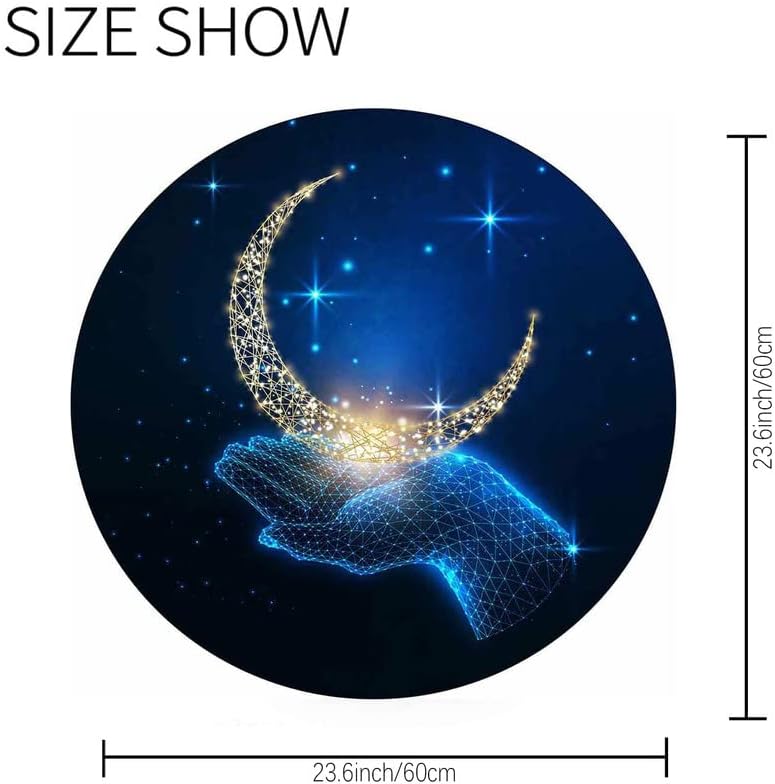 Round Halloween Pumpkin Trick Or Treat Bath Mat Indoor Entrance for Wear Resistant Washable Round Floor Mats Area Rugs for Bedroom Kitchen Bathroom 24x24 Inch - Image 2