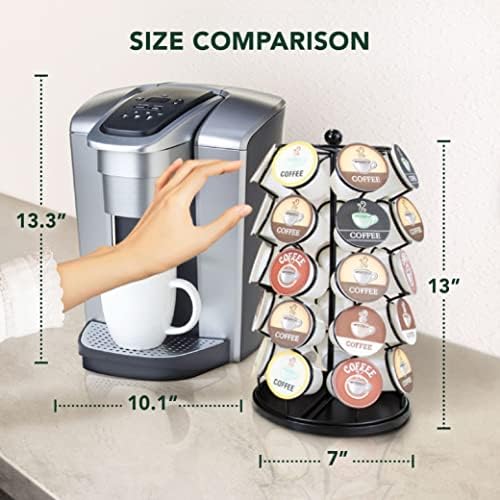 Nifty K Cup Holder – Compatible with K-Cups, Coffee Pod Carousel | 35 K Cup Holder, Spins 360-Degrees, Lazy Susan Platform, Modern Black Design, Home or Office Kitchen Counter Organizer - Image 5