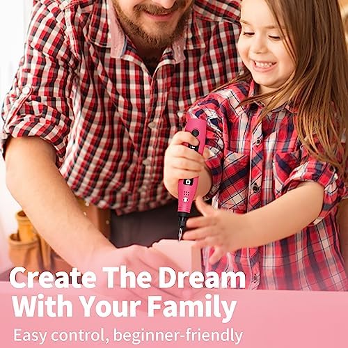 HARDELL Cordless Rotary Tool 3.7V, 3-Speed Mini Rotary Tool with 42 Accessories, Rechargeable Power Rotary Tool Kit for Sanding, Drilling, Polishing, Engraving, Cleaning, Small DIY Projects - Image 2