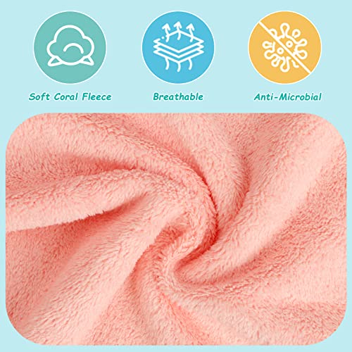 HOMEXCEL Baby Washcloths 24 Pack-Microfiber Coral Fleece Baby Bath Face Towel 7x9 Inch Extra Absorbent and Soft Burp Cloth and Wash Cloths for Newborn-Infants and Toddlers-Gentle On Sensitive Skin - Image 3