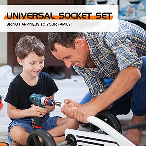 Stocking Stuffers Super Universal Socket - Tools Gifts for Men Women Grip Socket with Power Drill Adapter Cool Gadgets for Men Car Guy Birthday Gift Ideas for Grandpa Dad Stuff Husband Christmas Gifts - Image 5