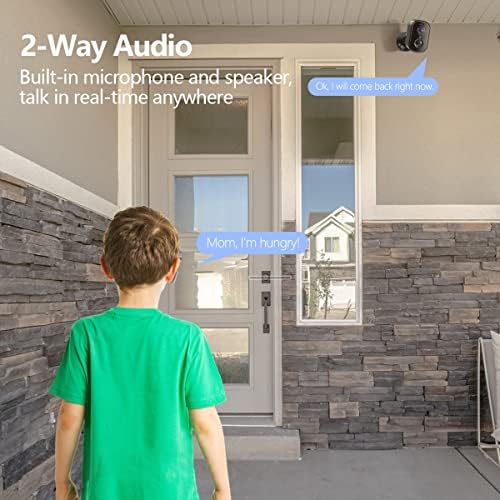 Security Cameras Wireless Outdoor 1080P Battery Powered WiFi Cameras Color Night Vision 2-Way Talk Motion Detection Spotlight/Siren for Home Security Cloud/SD Storage Waterproof indoor camera(2-Pack) - Image 5