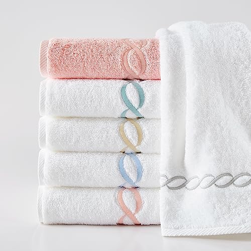 Superior 1000 Gram Egyptian Cotton Oversize 63 x 31 Bath Towel, 1 Piece, Pink Towel Pink Chain - Image 5