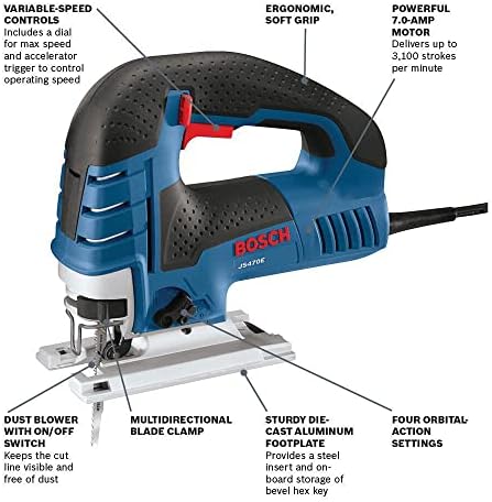 BOSCH JS470E 120V 7.0-Amp Corded Top-Handle Jig Saw - Image 2