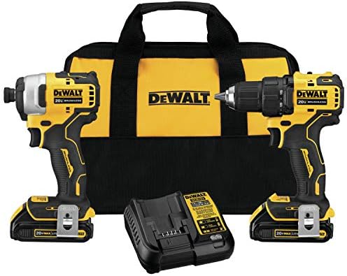 DEWALT ATOMIC 20V MAX* Cordless Drill Combo Kit , Compact (DCK278C2)