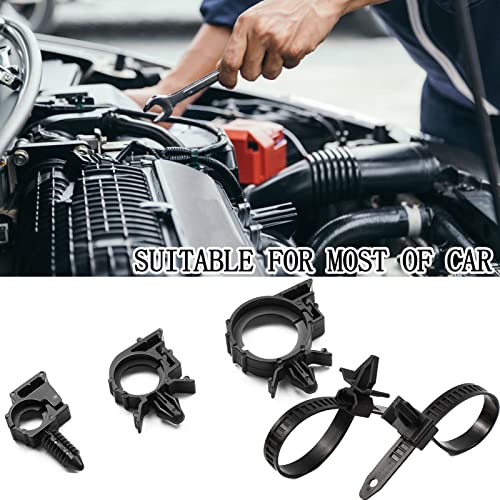 180pcs Push Mount Cable Zip Tie with Car Wire Loom Routing Clips,Fastening Cable Clips for Organizing Cables and Cords,Car Clips Contains 7 Sizes Universal Compatible with GM Ford Trucks Cars UTV - Image 8