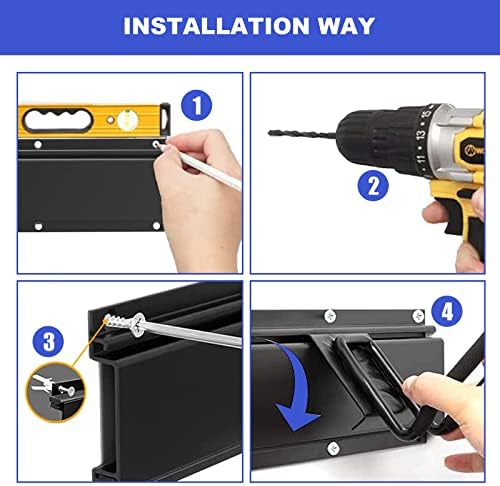 Mutilife Tool Storage Rack, 64INCH 4 packs Rails &10 packs Adjustable Hooks garden tool organizer for Garage Tool Organizer Wall Mount, Aluminum Steel For Garden (64 inches 4 Rail) Gifts for men - Image 7