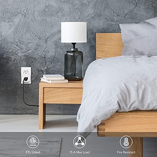 HBN Smart Plug Mini 15A, WiFi Smart Outlet Works with Alexa, Google Home Assistant, Remote Control with Timer Function, No Hub Required, ETL Certified, 2.4G WiFi Only, 4-Pack - Image 4