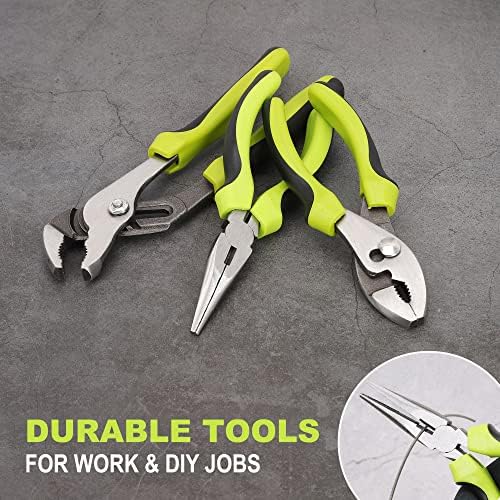 FASTPRO 232-Piece 20V Cordless Lithium-ion Drill Driver and Home Tool Set, Household Repairing Tool Kit with Drill, 12-Inch Wide Mouth Open Storage Tool Bag, Green - Image 5